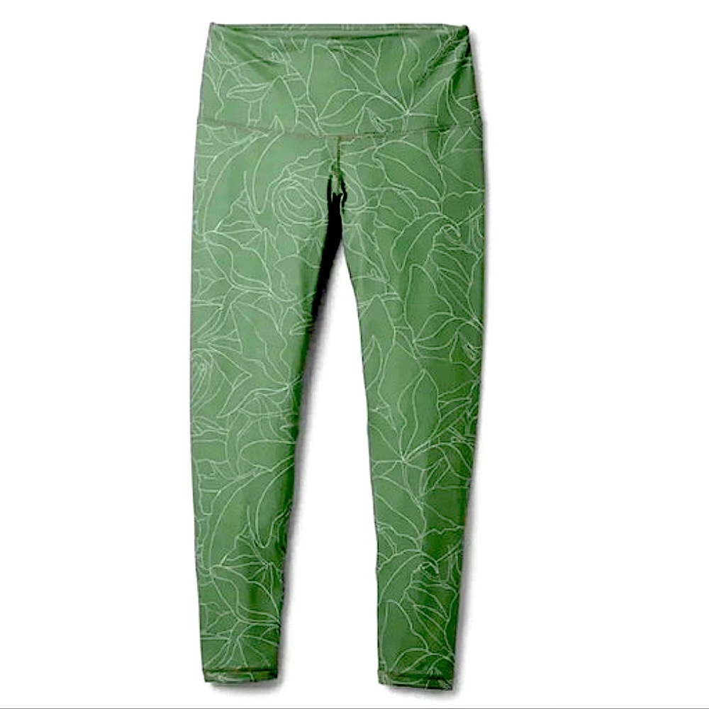 Prana Kimble 7/8 High-Waisted Canopy Florist Green Leggings Women’s Size Medium - Picture 8 of 8